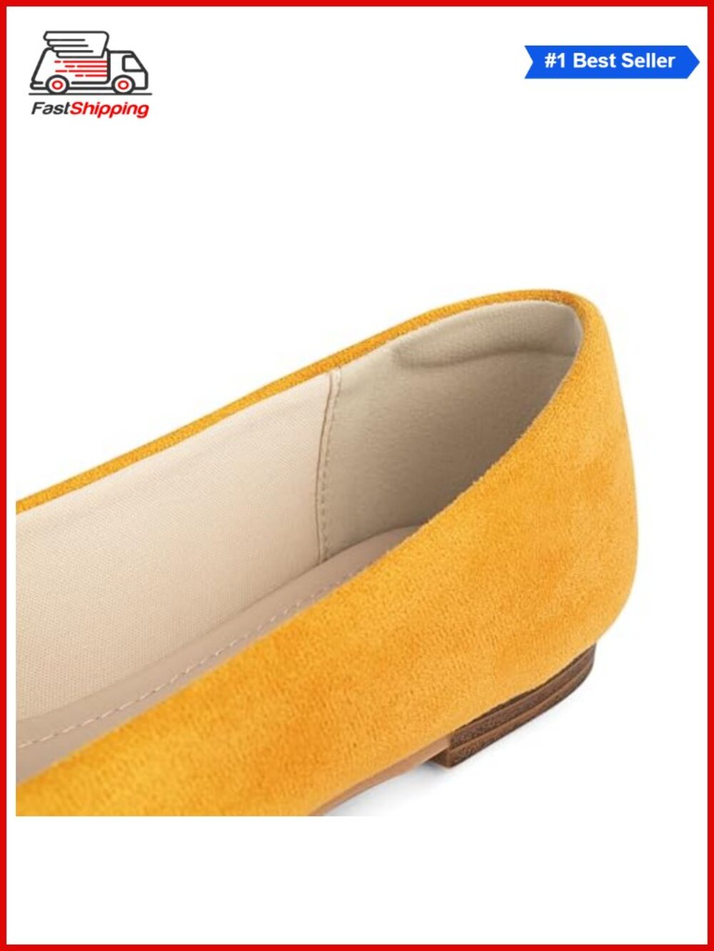 MUSSHOE Pointed Toe Flats Faux Suede Slip On Loafers Comfort Work - Picture 3 of 6